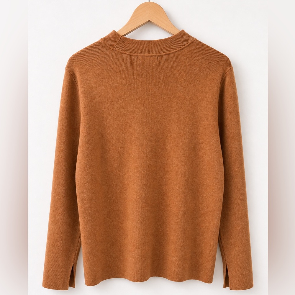 Halogen Long Sleeve Crewneck Top with Flared Cuffs - Picture 3 of 5